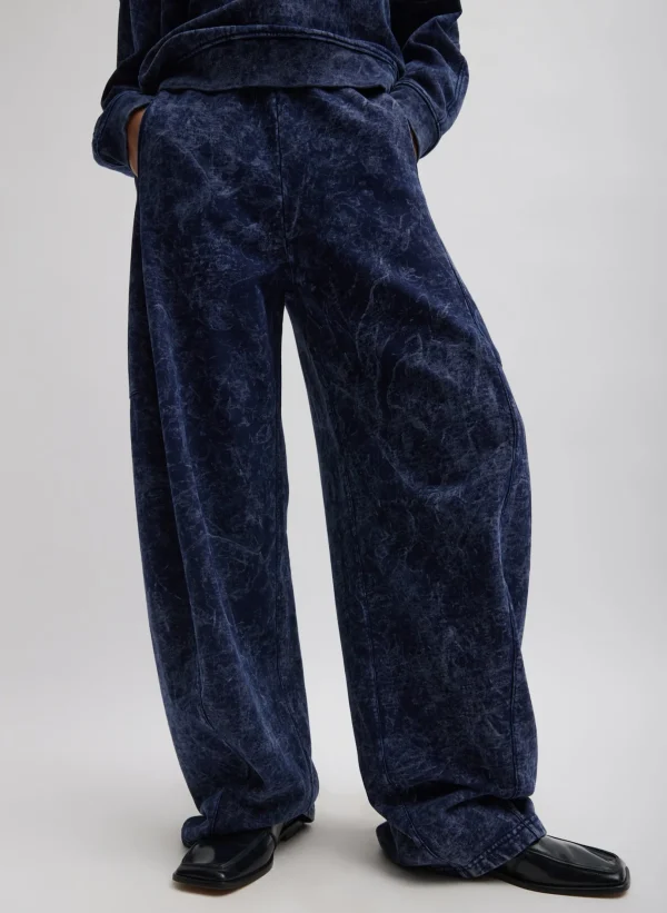 Tibi Acid Wash Winslow Sweatpant Acid Navy Clearance