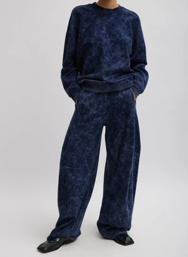 Tibi Acid Wash Winslow Sweatpant Acid Navy Clearance