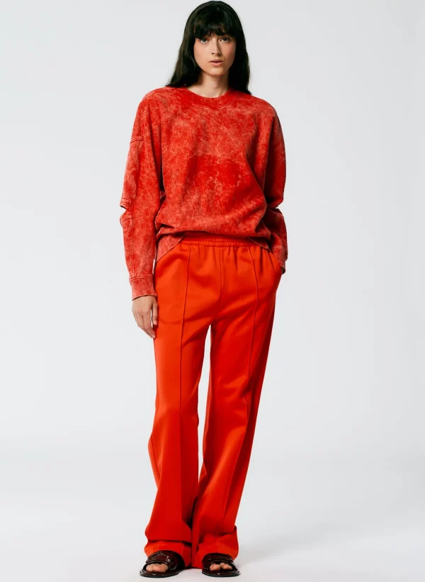 Tibi Active Knit Scottie Jogger Red Hot