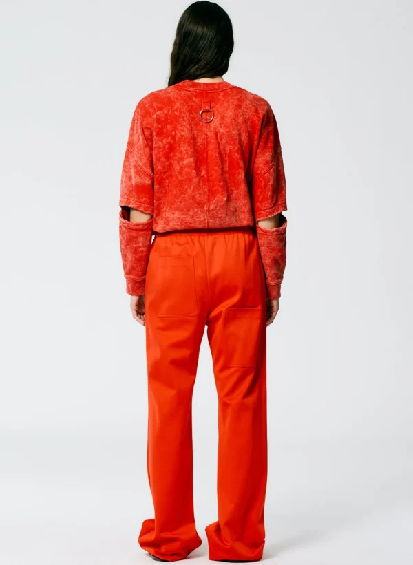 Tibi Active Knit Scottie Jogger Red Hot