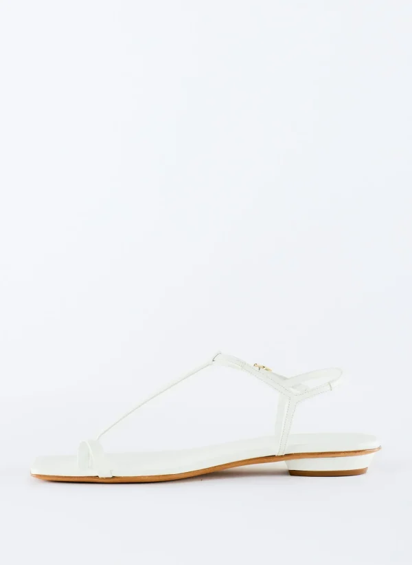 Tibi Barry Kidskin Sandal Optic White Best