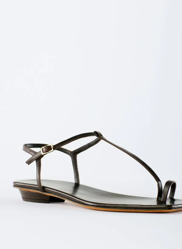 Tibi Barry Kidskin Sandal Brown Cheap