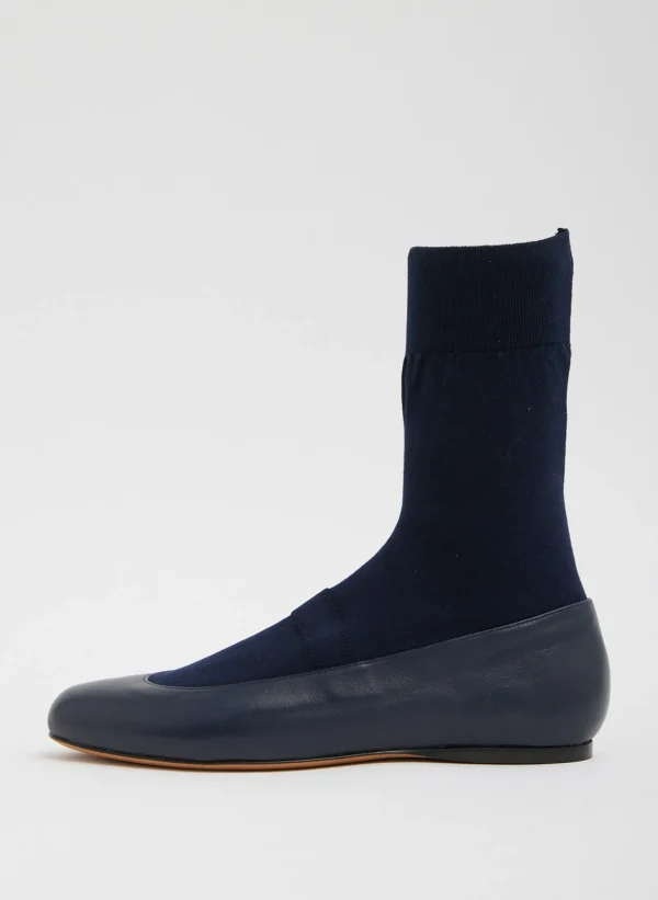 Tibi Borg Sock Shoe Navy Store