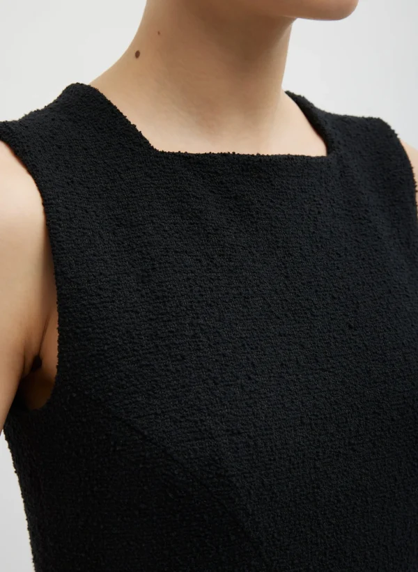 Tibi Boucle Knit Sculpted Dress Black Shop