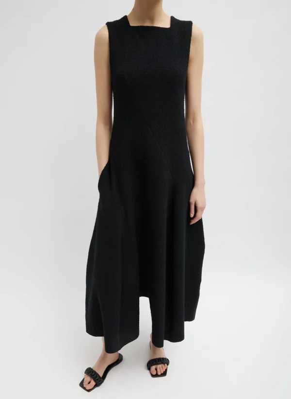 Tibi Boucle Knit Sculpted Dress Black Shop