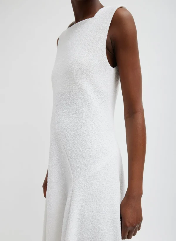 Tibi Boucle Knit Sculpted Dress White Cheap