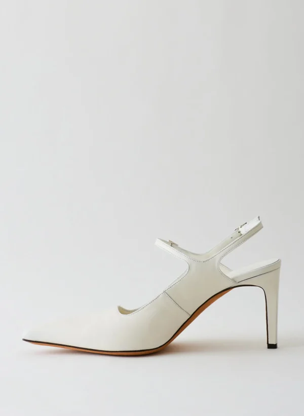 Tibi Calf Bob Slingback White Outlet