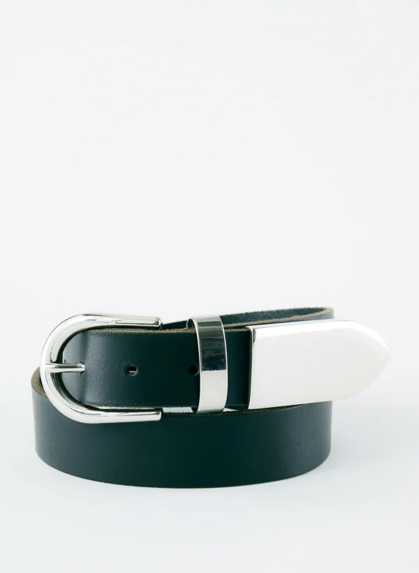 Tibi Carlos Leather Belt Black Shop