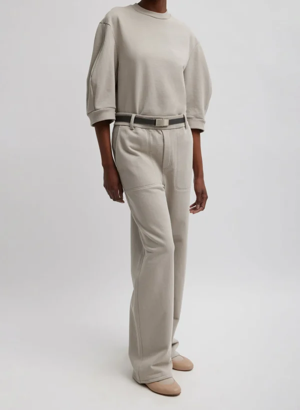 Tibi Cecil Sweatpant Light Stone Fashion