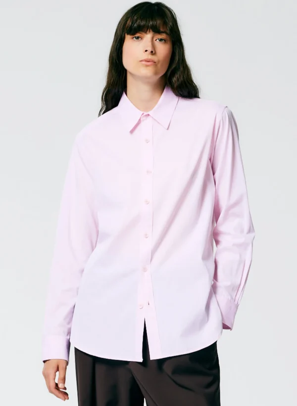 Tibi Charlie Men's Slim Shirt Pink Cheap