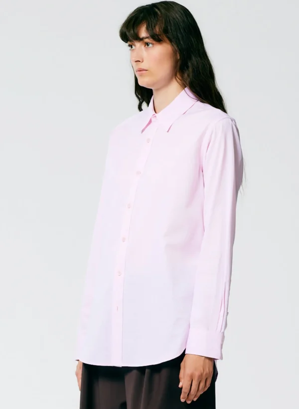 Tibi Charlie Men's Slim Shirt Pink Cheap