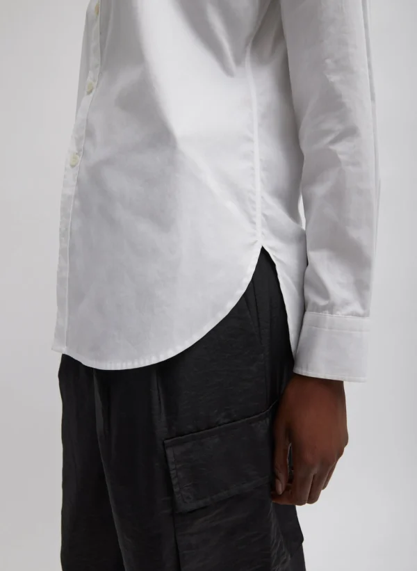 Tibi Charlie Men's Slim Shirt White Sale