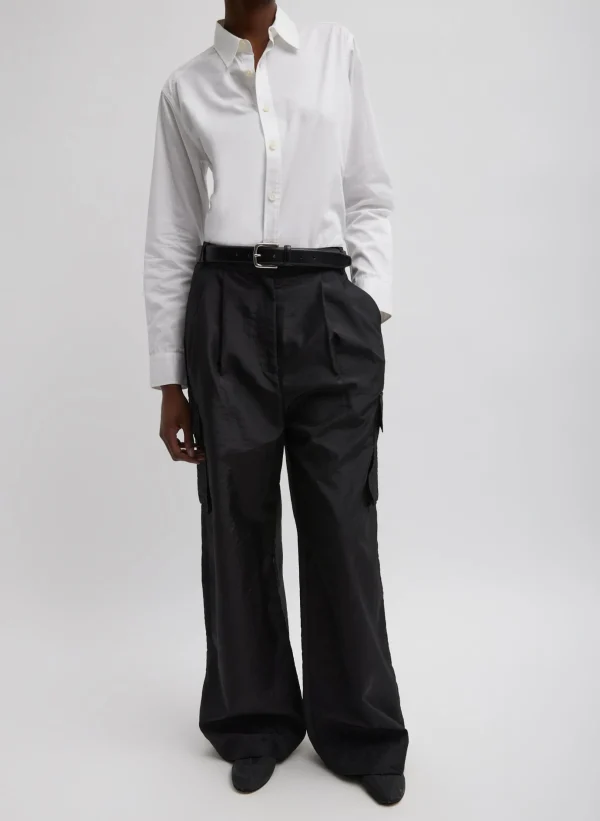 Tibi Charlie Men's Slim Shirt White Sale