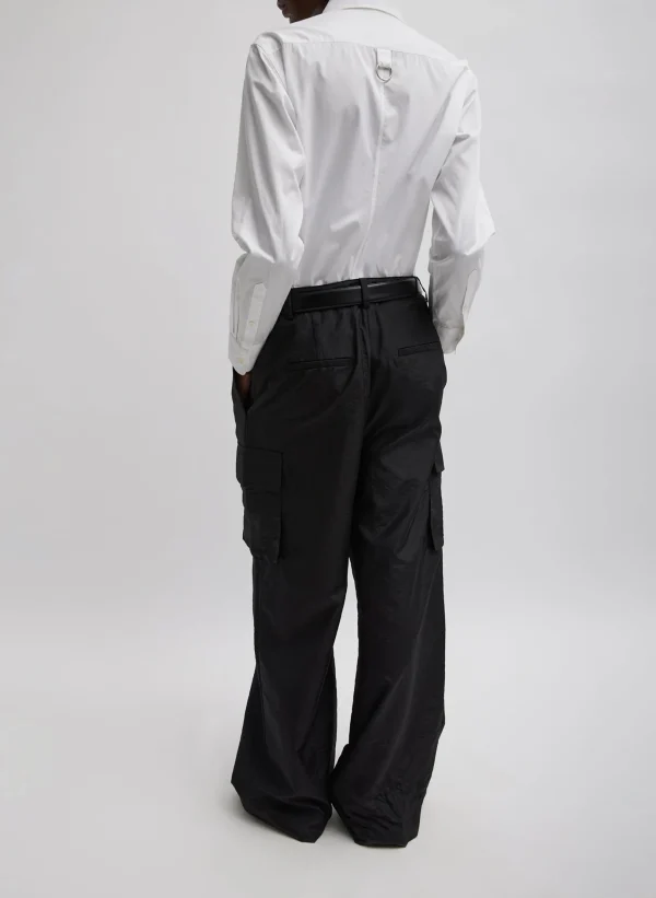 Tibi Charlie Men's Slim Shirt White Sale