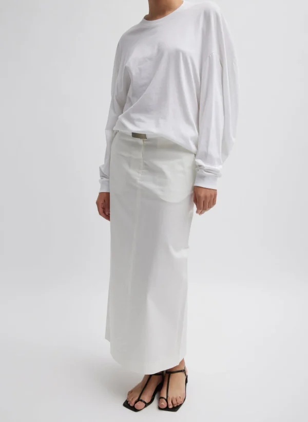 Tibi Chino Maxi Skirt White Fashion