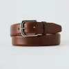 Tibi Classic Men's Leather Belt Brown Clearance