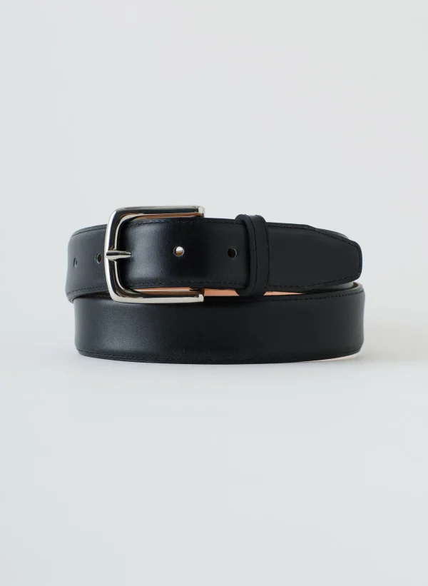 Tibi Classic Men's Leather Belt Black Online