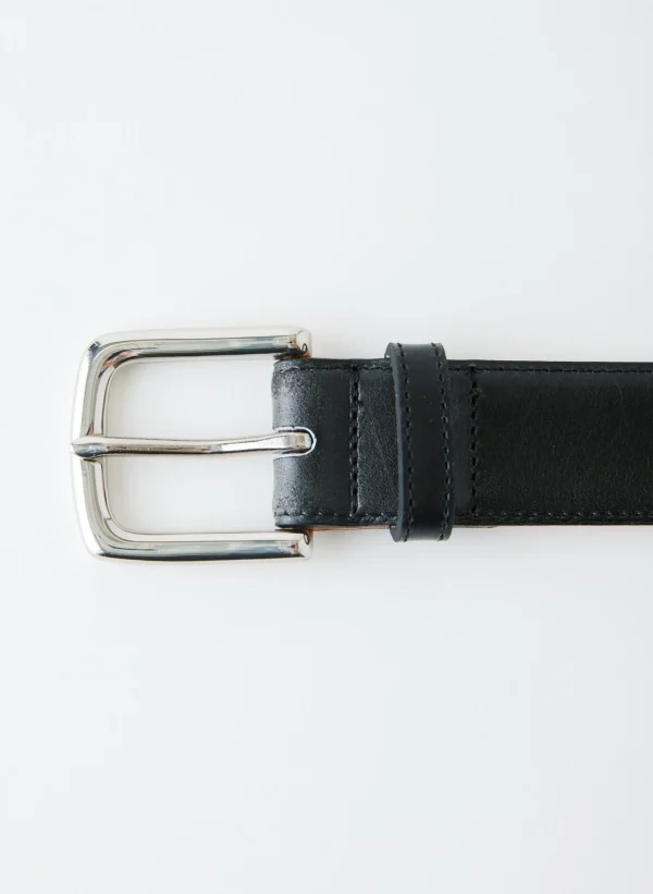 Tibi Classic Men's Leather Belt Black Online