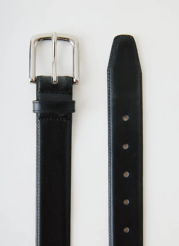 Tibi Classic Men's Leather Belt Black Online