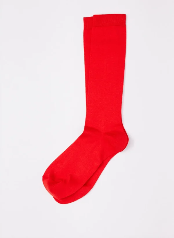 Tibi Classic Socks Red Best Sale