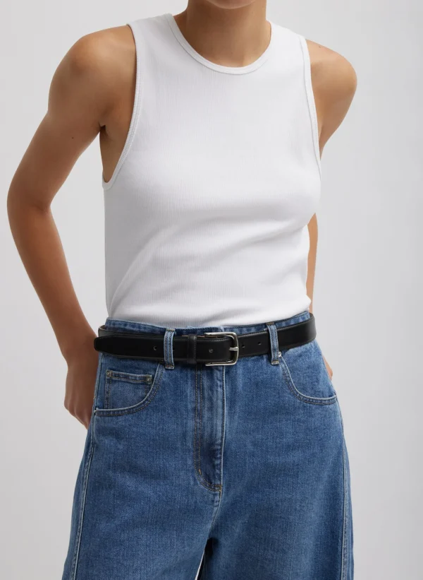 Tibi Classic Wash Denim Sid Jean Classic Blue New