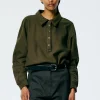 Tibi Cocoon Crewneck Sweatshirt Wood Hot