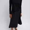 Tibi Compact Stretch Cashmere Long Sleeve Open Back Sweater Black Best