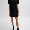 Tibi Compact Stretch Cashmere Mini Dress Black Clearance