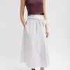 Tibi Cotton Criss Cross Cropped Sleeveless Sweater Cinnamon Fashion