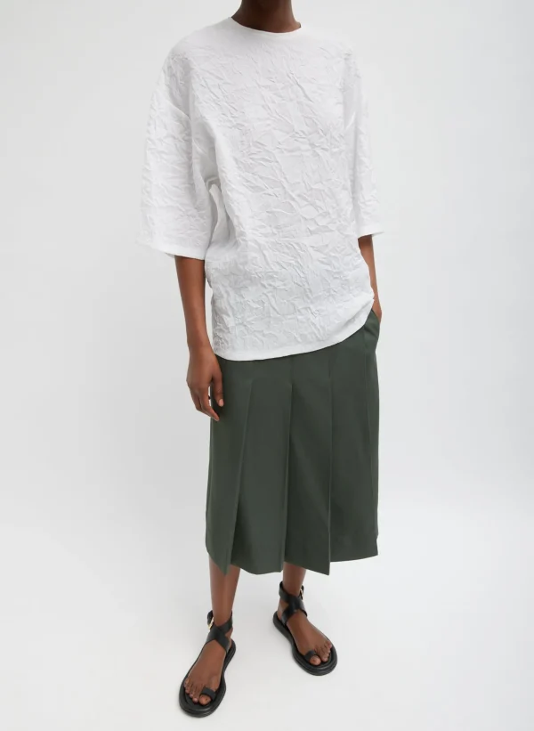 Tibi Crinkle Shirting Easy T-Shirt White Best