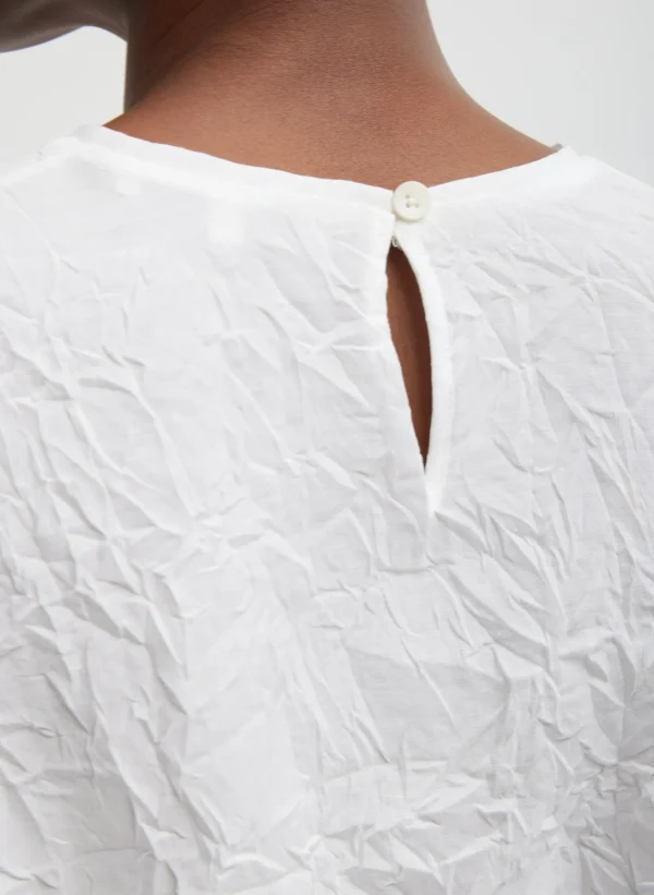 Tibi Crinkle Shirting Easy T-Shirt White Best