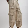 Tibi Crispy Nylon Wilt Pull On Jogger Desert Sand Cheap