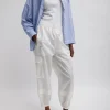 Tibi Crispy Nylon Wilt Pull On Jogger White Store