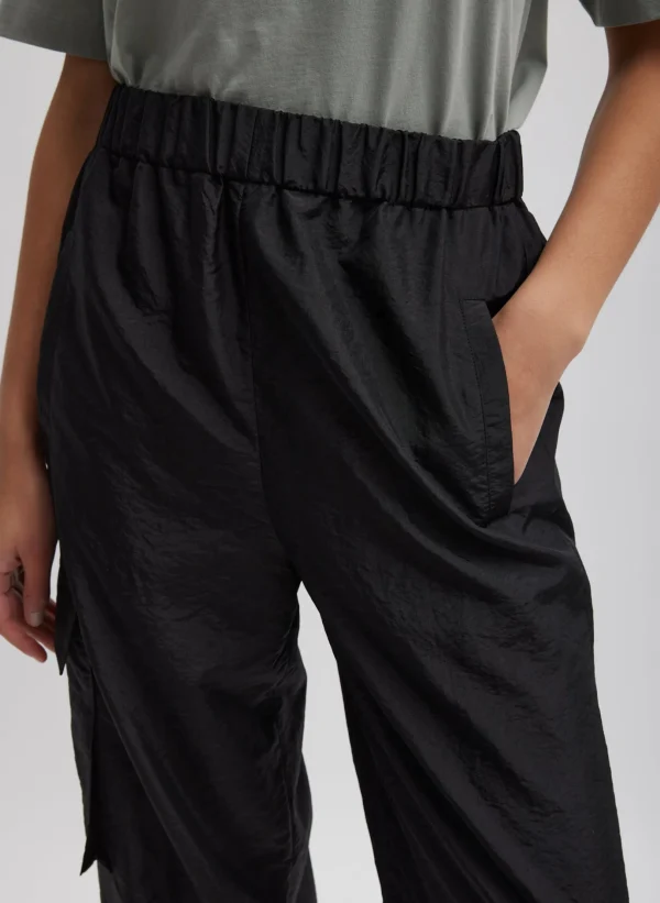 Tibi Crispy Nylon Wilt Pull On Jogger Black Online