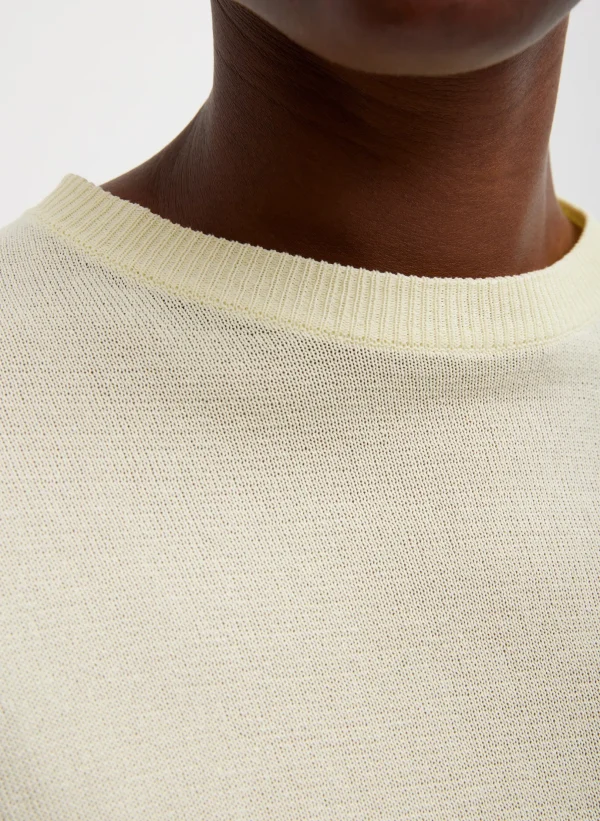 Tibi Crispy Sweater Oversized Easy T-Shirt Butter Store