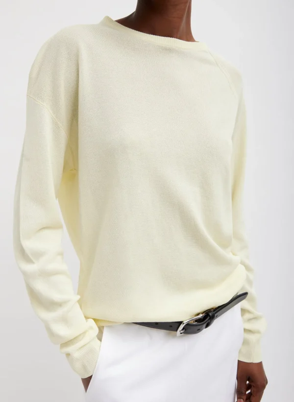 Tibi Crispy Sweater Pullover Butter Discount