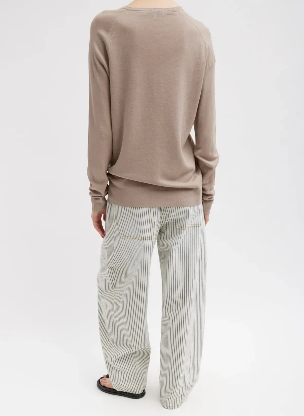 Tibi Crispy Sweater Pullover Dark Stone Hot