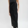 Tibi Daisy Embroidery Long Dress Black Clearance