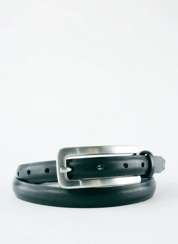 Tibi Darwin Leather Belt Black Clearance