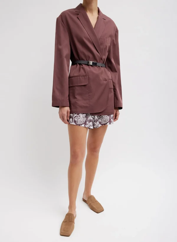 Tibi Drapey Suiting Liam Blazer Cinnamon Cheap