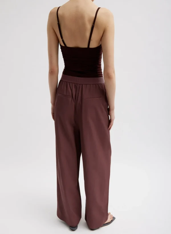 Tibi Drapey Suiting Marit Pull On Pant Cinnamon Online