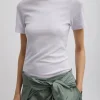 Tibi Dry Loop Terry Baby T-Shirt Pale Lavender Flash Sale