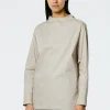 Tibi Eco Poplin Funnelneck Top Ash Clearance