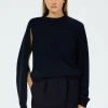 Tibi Feather Weight Cashmere Easy Cocoon Tunic Navy Best Sale