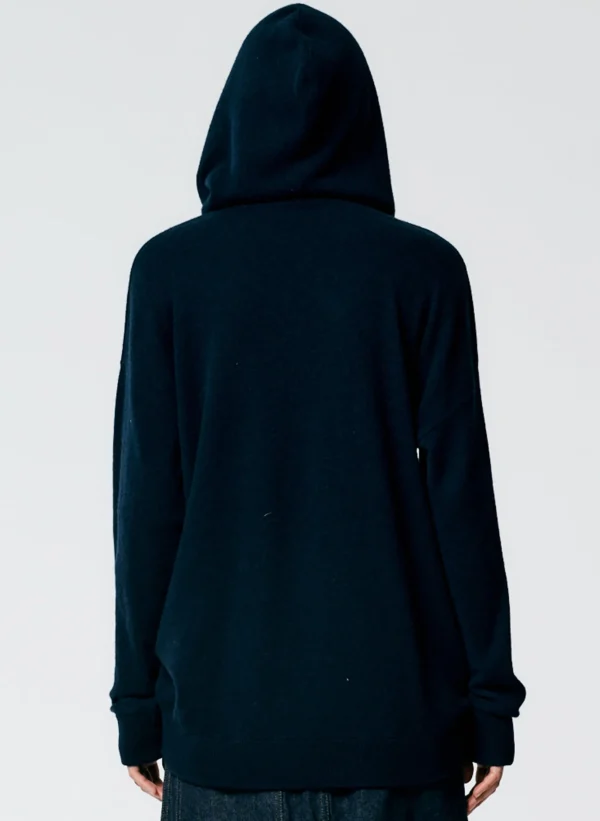 Tibi Feather Weight Cashmere Easy Men's Hoodie Navy Cheap
