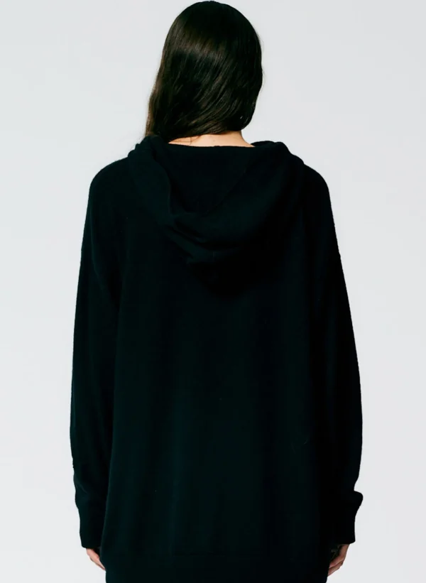 Tibi Feather Weight Cashmere Easy Men's Hoodie Black Online