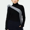 Tibi Featherweight Ribbed Sweater Turtleneck Pullover Black Online