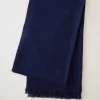 Tibi Fringe Scarf Navy Store