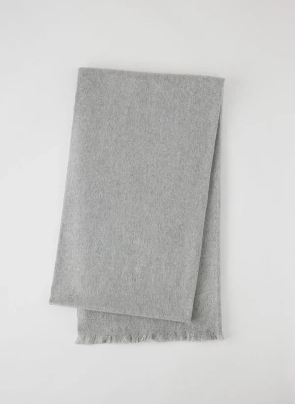 Tibi Fringe Scarf Heather Grey Cheap