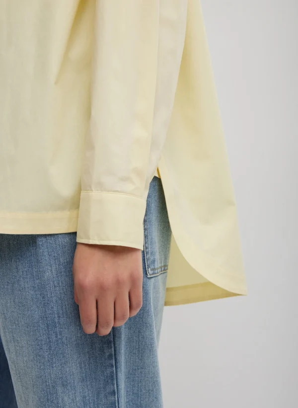 Tibi Gabe Oversized Shirt Lemon Ice Discount